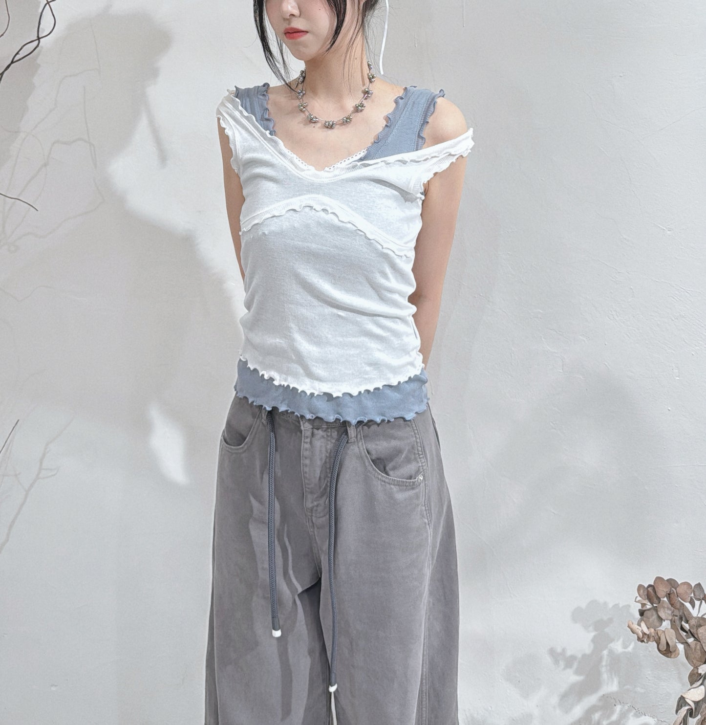 [ 預訂 🪽⋆ ՙִՙ ] [ 包色價！] ruffle cami • 4 colors