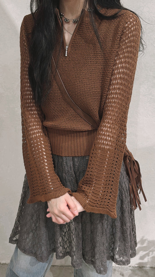 [ 現貨/預訂⋆𐙚 ̊. ] [ new color! 秋冬新色 ⭑.ᐟ] Juna knit / brown