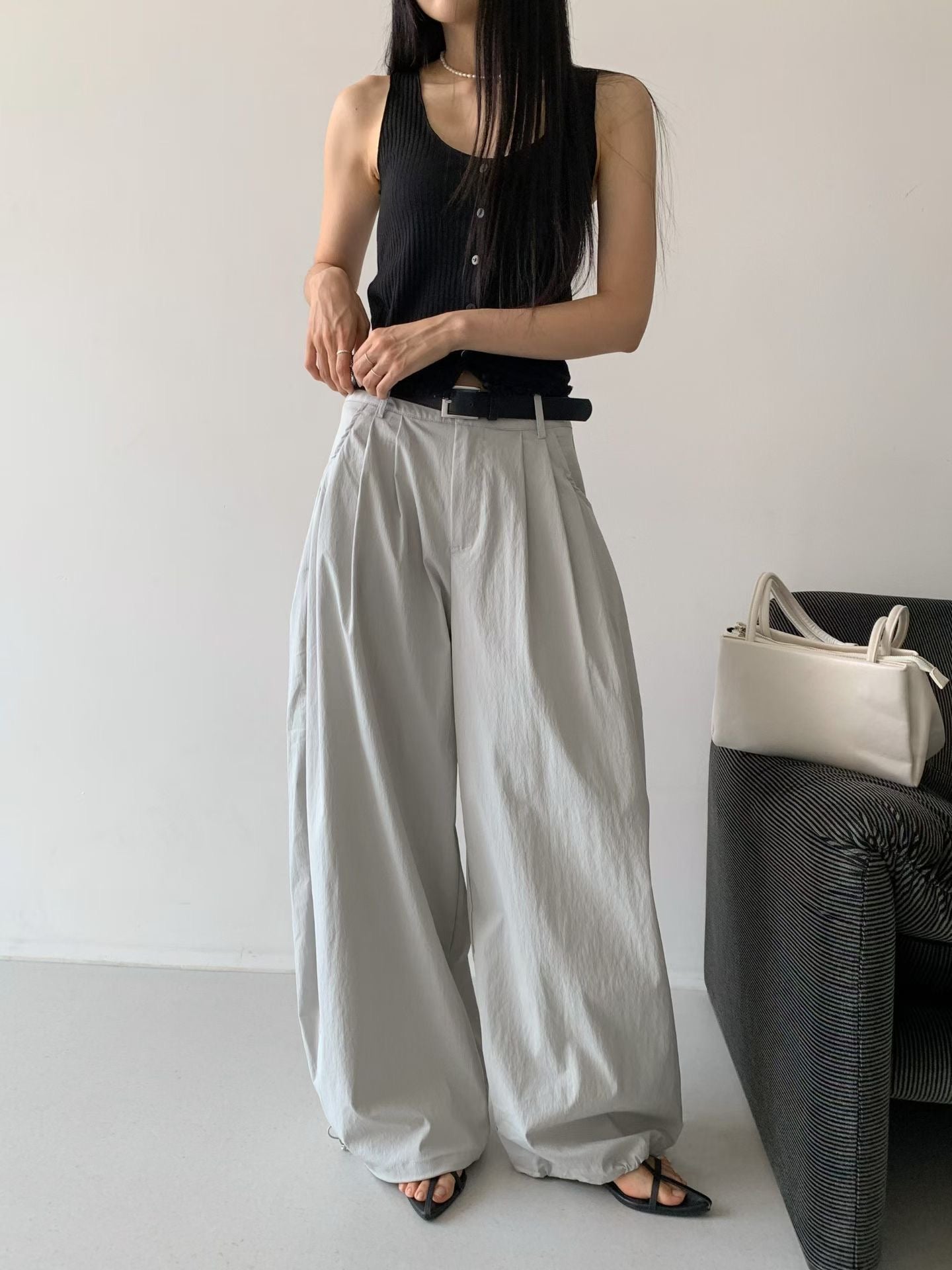 [ 預訂🪽⋆ ] [ 日常款！] Breeze Drawstring Wide Pants • 4 colors