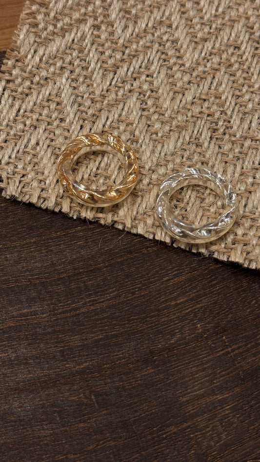 [ 現貨/預訂⋆⭒˚.⋆ ] love itttt! / clear rings / 2 colors