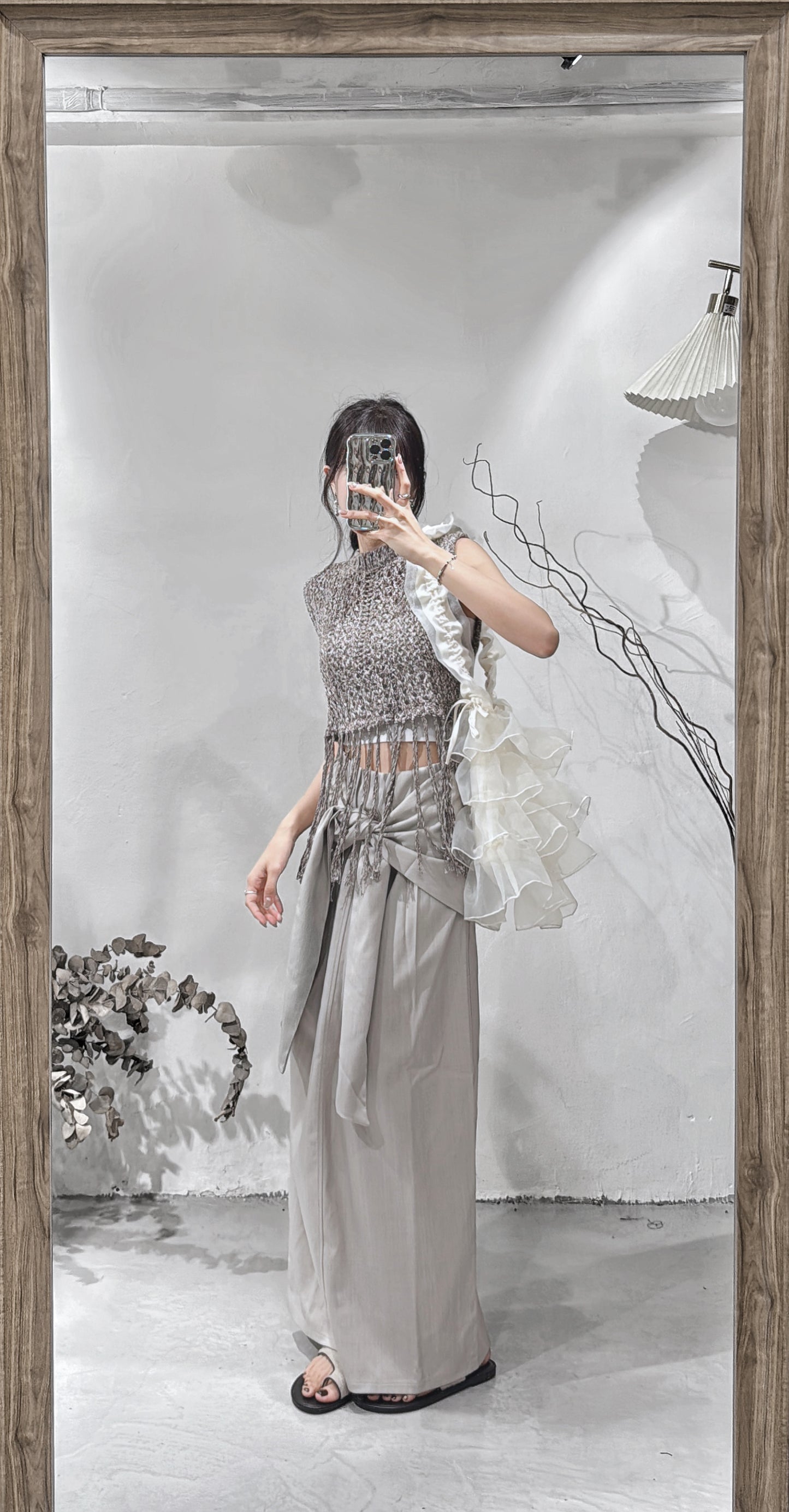 [ 現貨/預訂 ] tassel vest/ charcoal