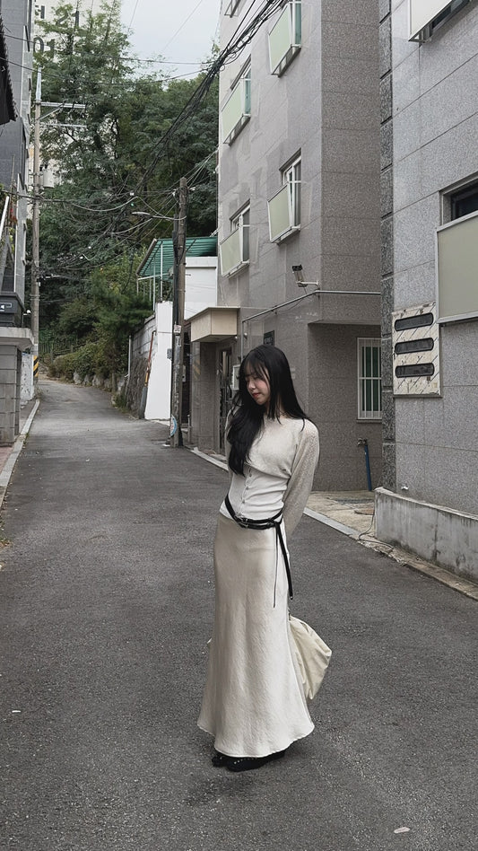 [ dudeinKR 限時連線價！🇰🇷⋆. ] silk skirt / 2 colors