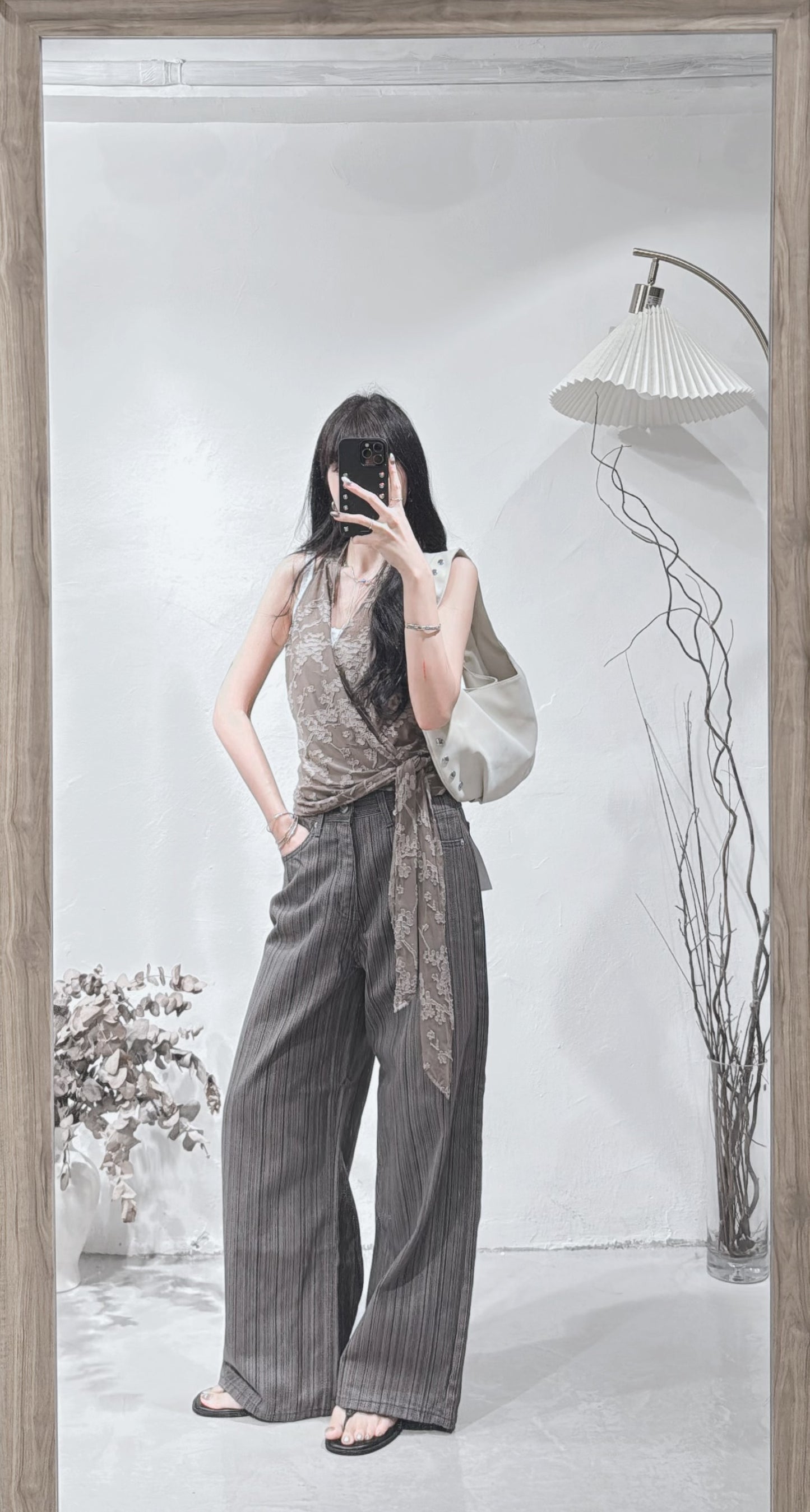 [ 預訂🪽⋆ ] Pinstripe straight leg jeans