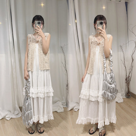 【必收！超人氣！】Cake layered ops/ white