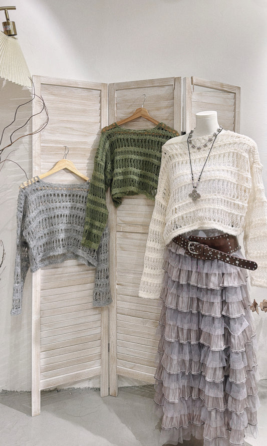 [ 現貨/預訂 𐙚˙⋆.] Boucle mohair knit / 3 colors