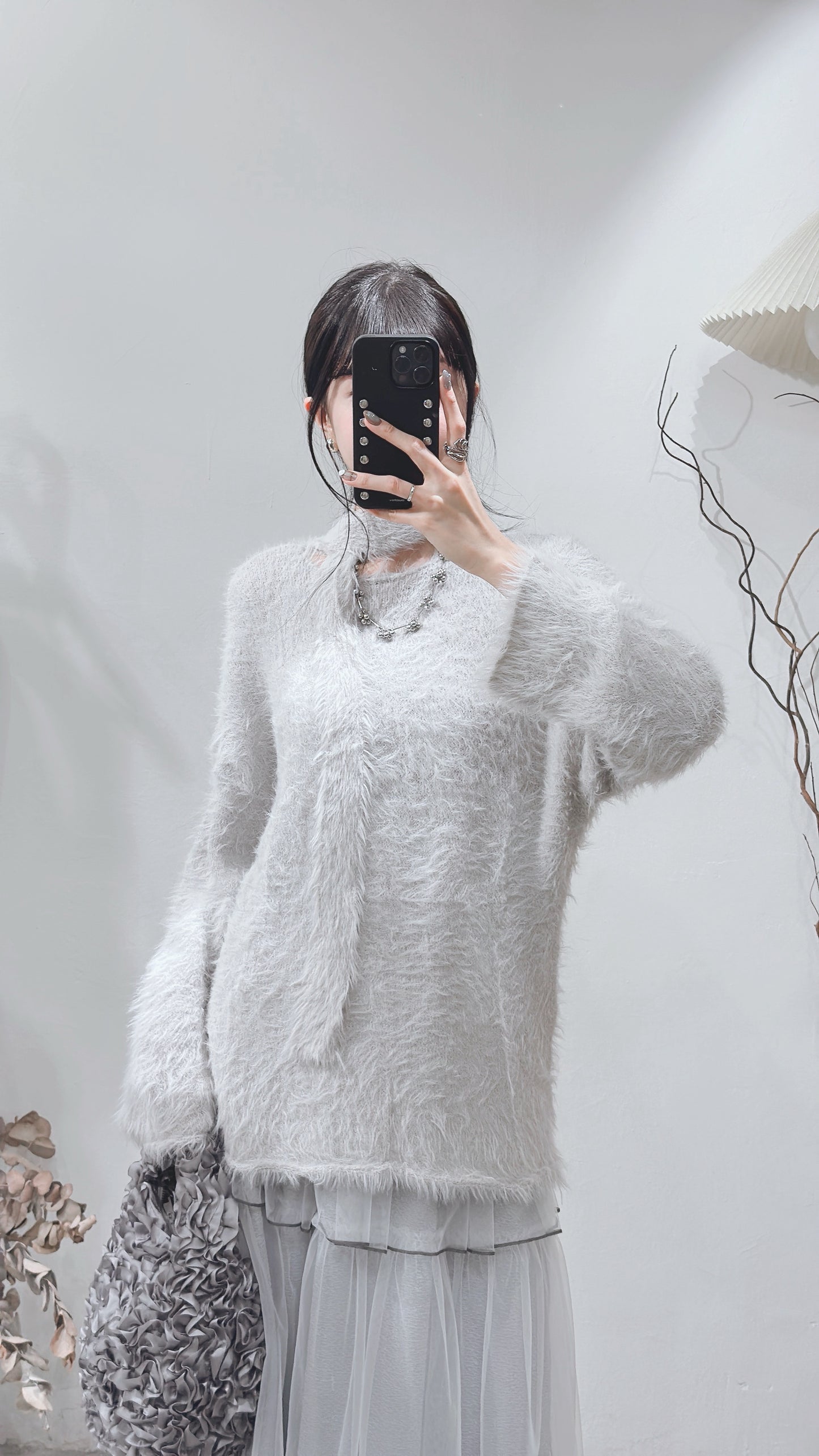 [ 限量現貨⋆⁺₊❅ ] [ 必入！店主極推！]  fluffy muffler knit / grey