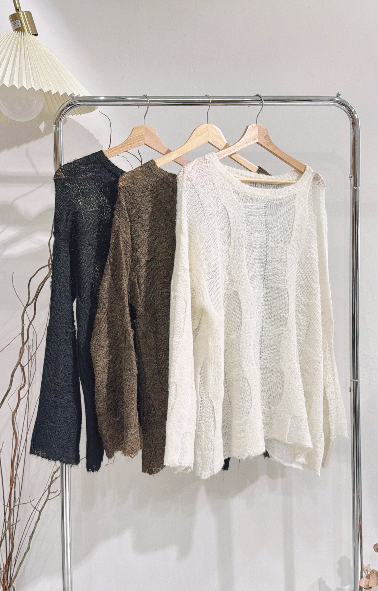 [ 預訂 ⋆.𐙚 ̊ ] [ 大推！超親膚馬海毛 ] Checkered mohair sweater