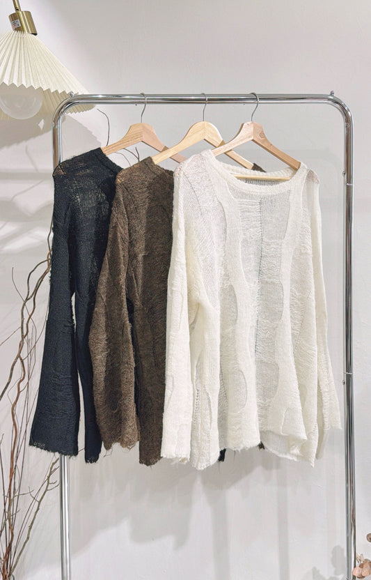 [ 預訂 ⋆.𐙚 ̊ ] [ 大推！超親膚馬海毛 ] Checkered mohair sweater