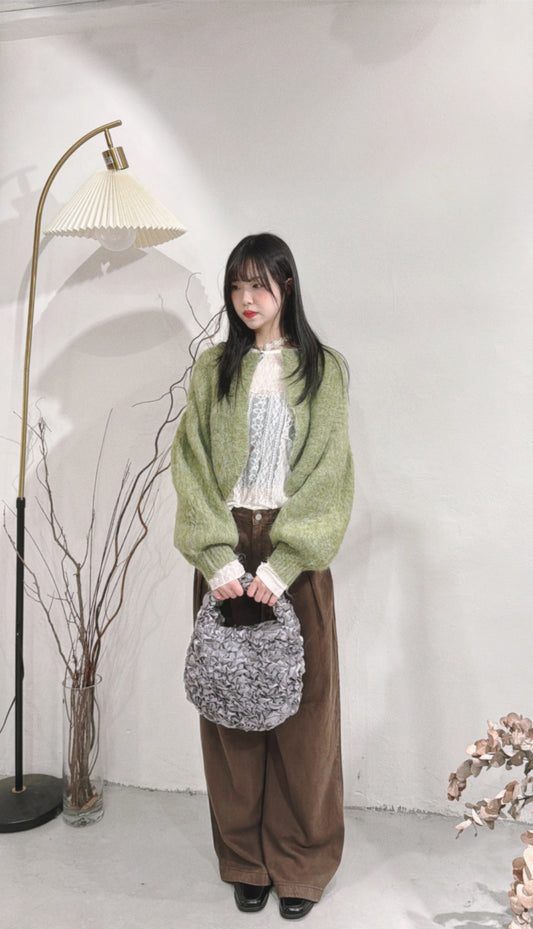 [ 現貨 / 預訂 📷 ༘ ⋆｡ ˚ ] shaggy bolero / green