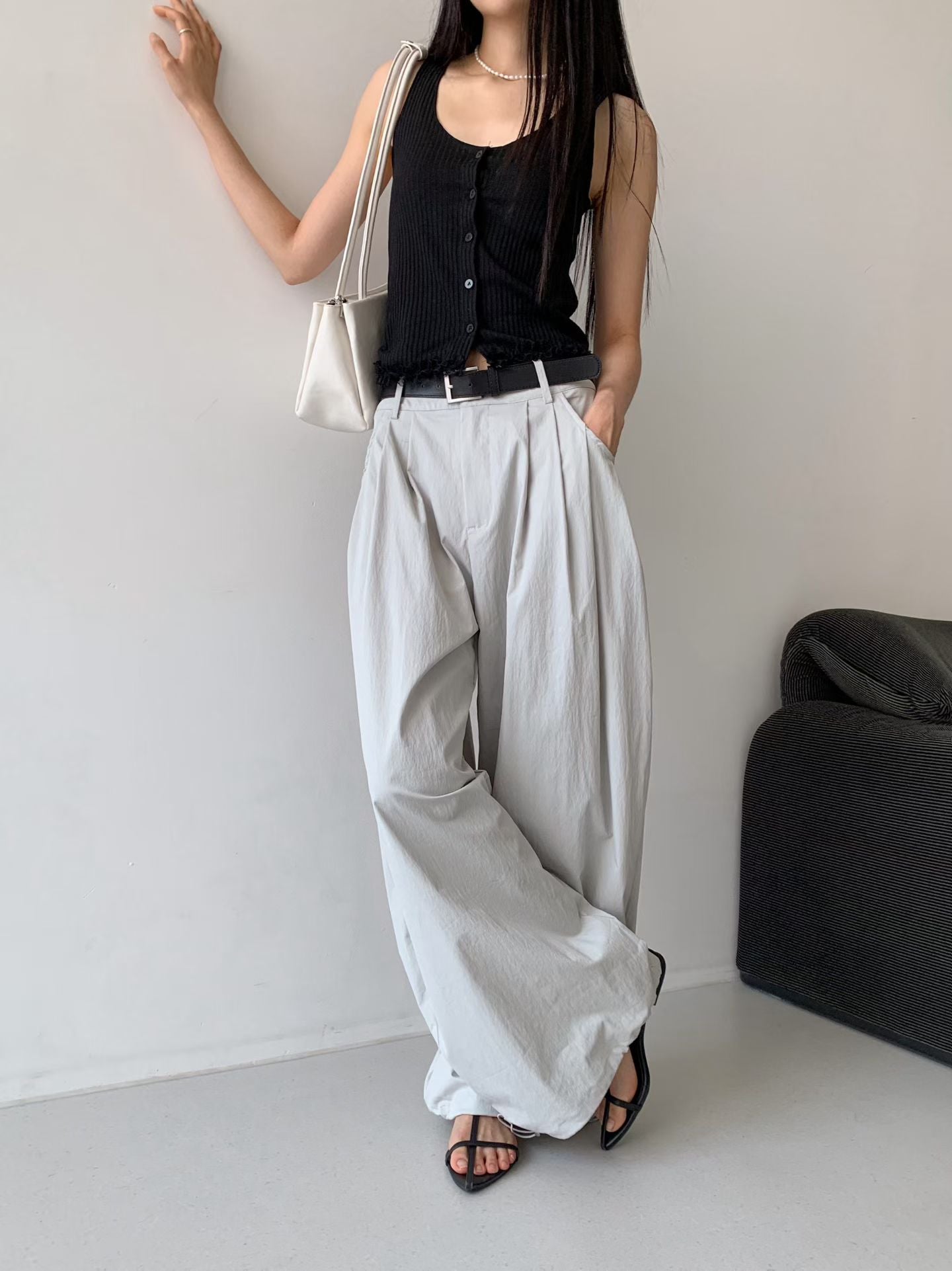 [ 預訂🪽⋆ ] [ 日常款！] Breeze Drawstring Wide Pants • 4 colors