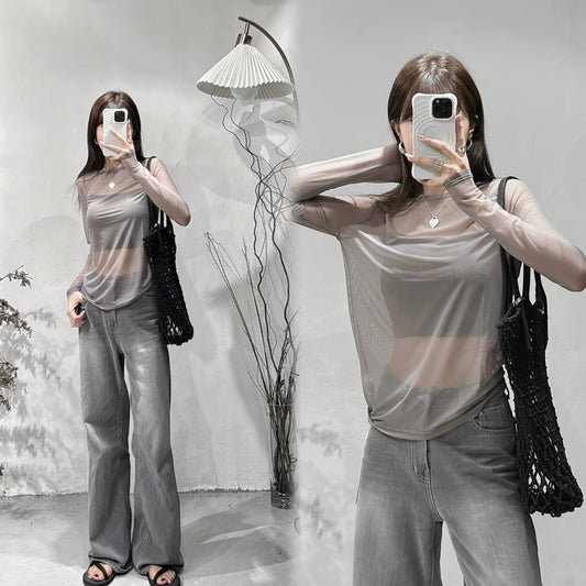 [ 絕對要包色！］see through inner / charcoal