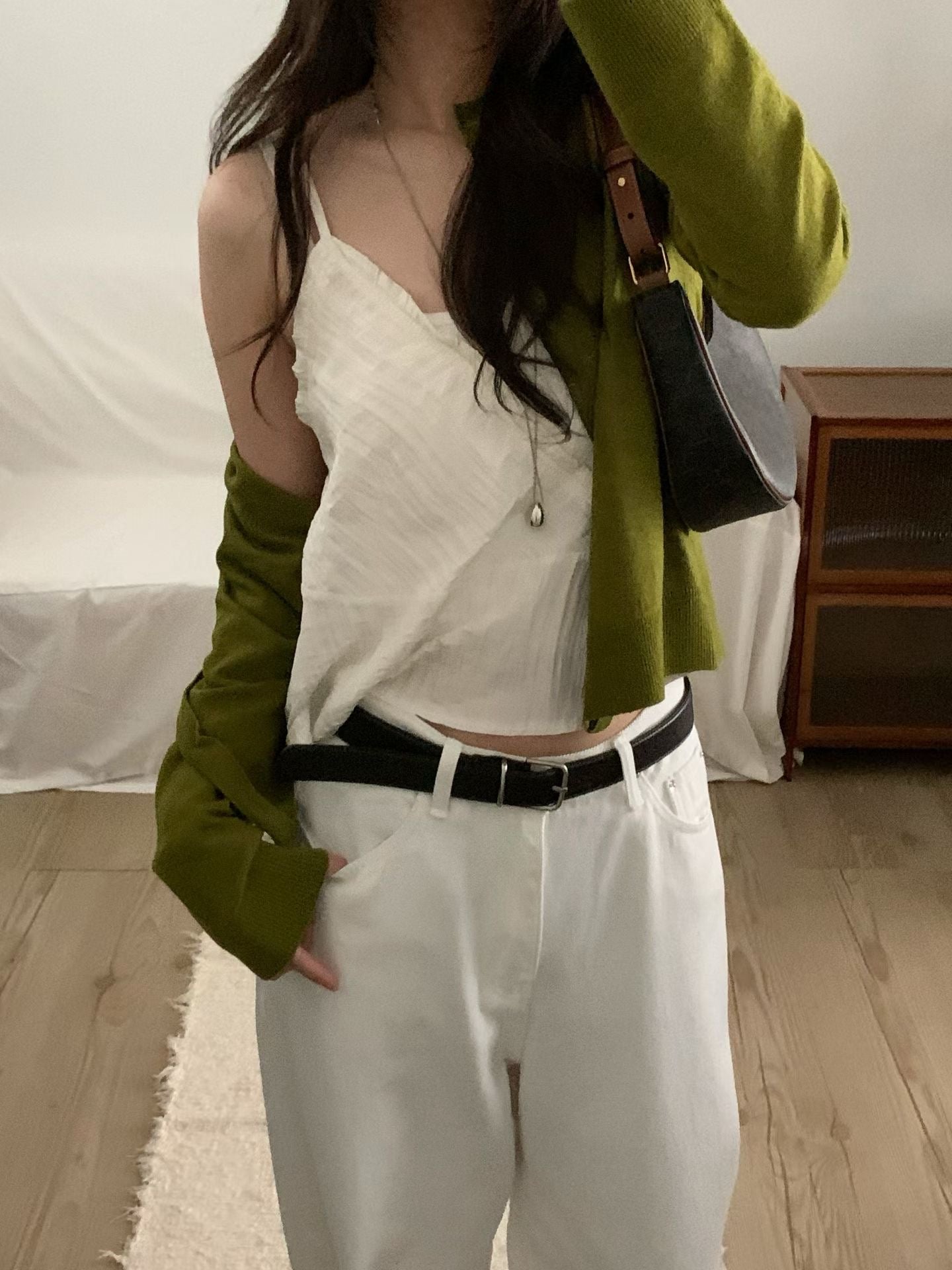 [ 預訂🪽⋆ ՙִՙ ] frilled cropped cami / 3 colors