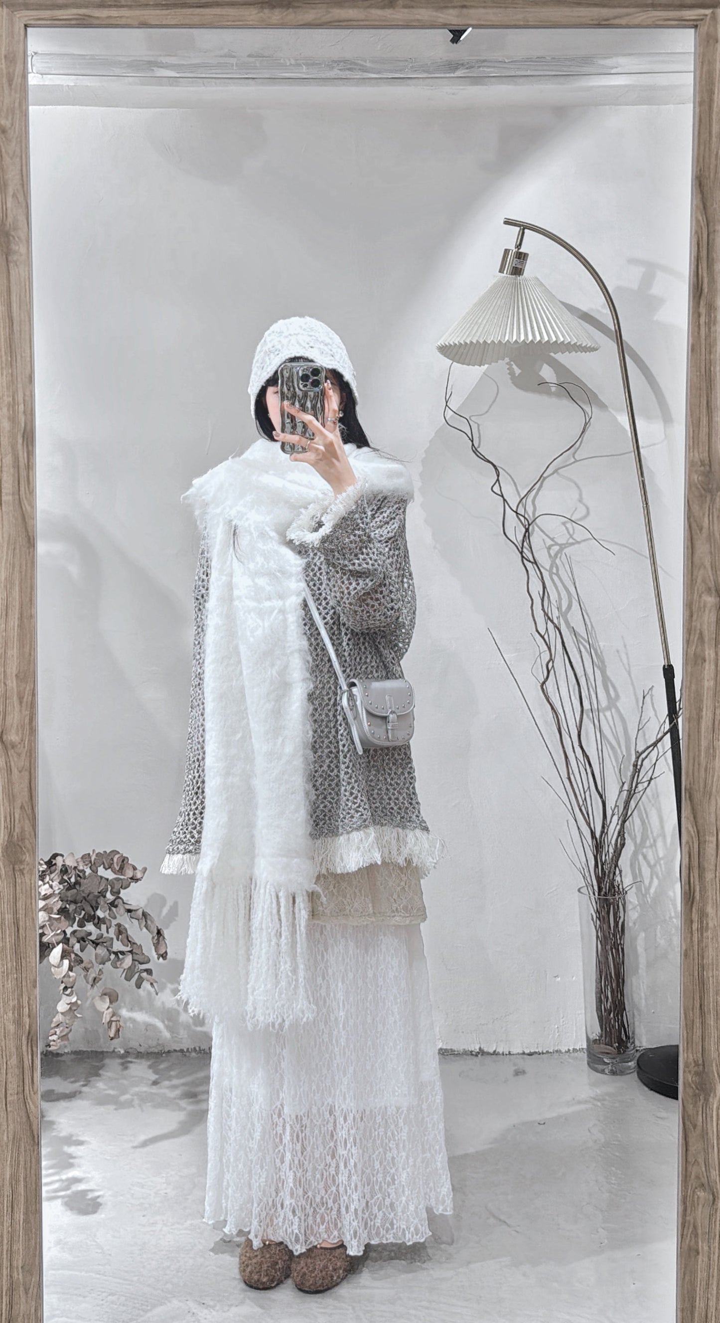 [ 現貨 / 預訂 ⋆𐙚 ̊ ] [ 超保暖！] fringed scarf / 淨色 ver.