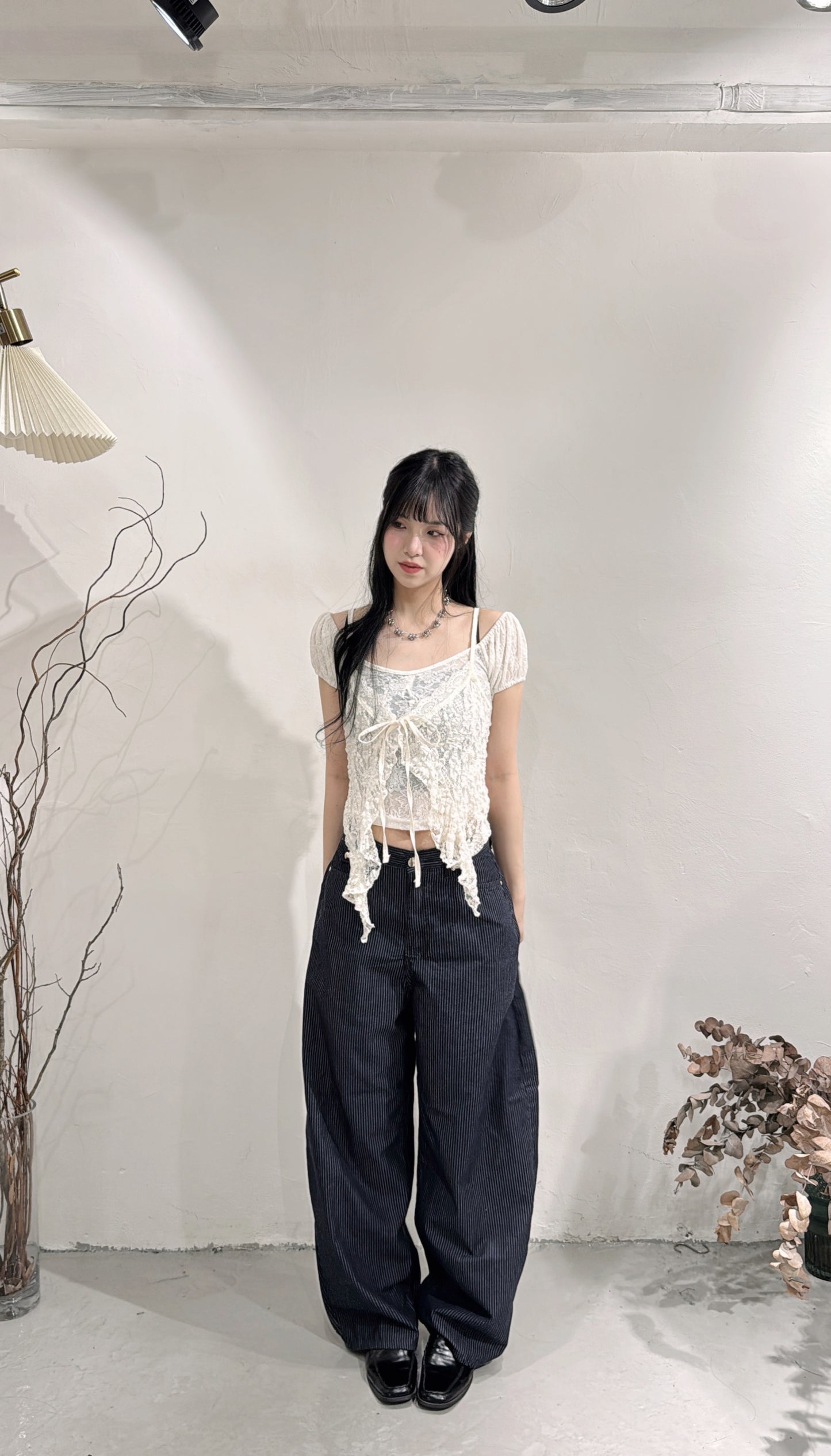 [ 四月 set ˚🎾 ✧.* ] [ 一套兩件 ] top set 0435 •  ivory