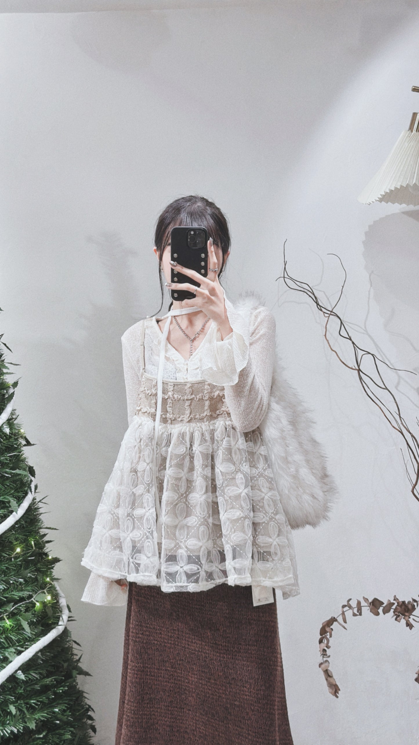 [ 現貨/預訂⋆⁺₊❅⋆ ] [重工！] patchwork cami / beige