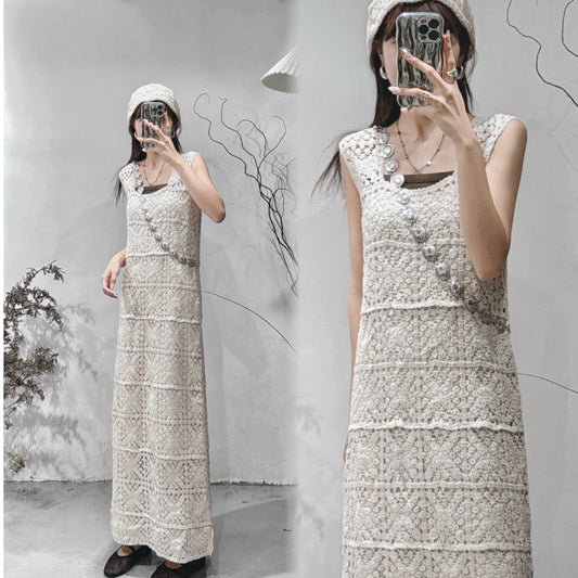 [ 重工！] Patterned crocheted ops / ivory
