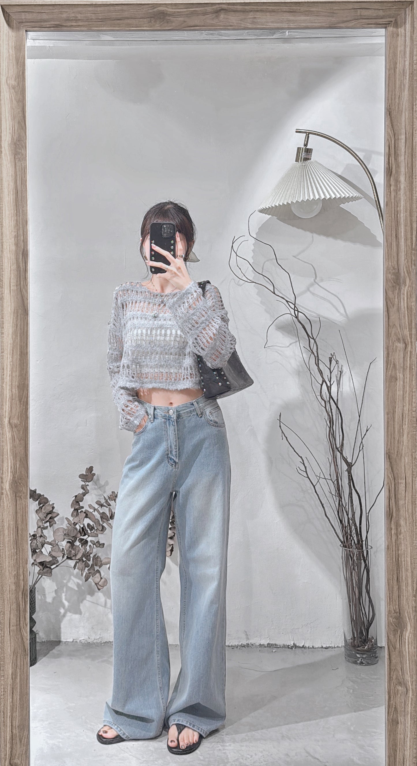 [ 店主自留! ] Washed little flare jeans / denim