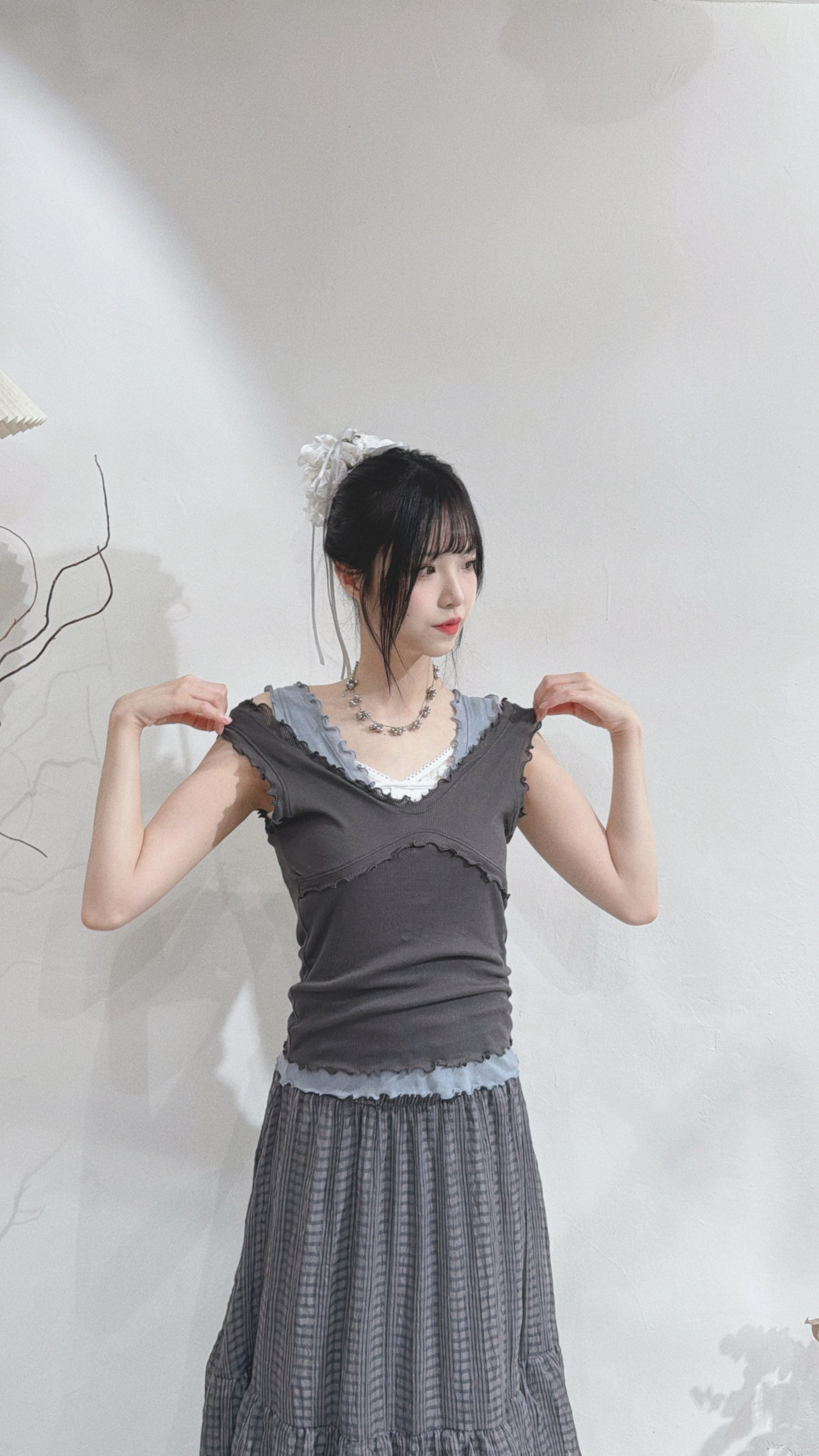 [ 預訂 🪽⋆ ՙִՙ ] [ 包色價！] ruffle cami • 4 colors