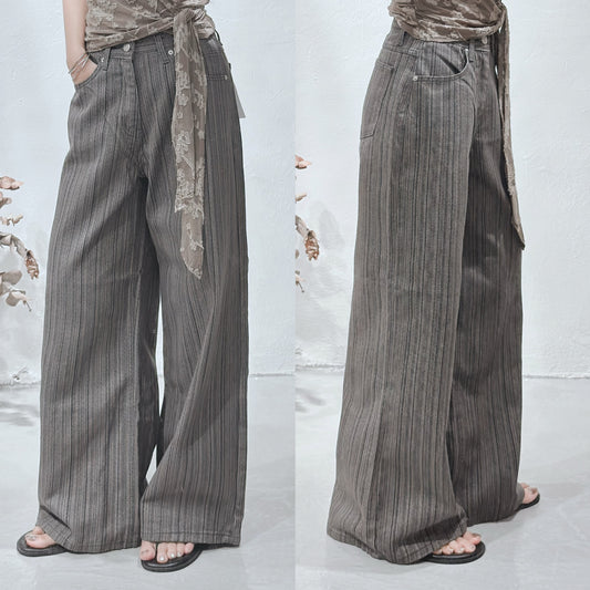 [ 預訂🪽⋆ ] Pinstripe straight leg jeans