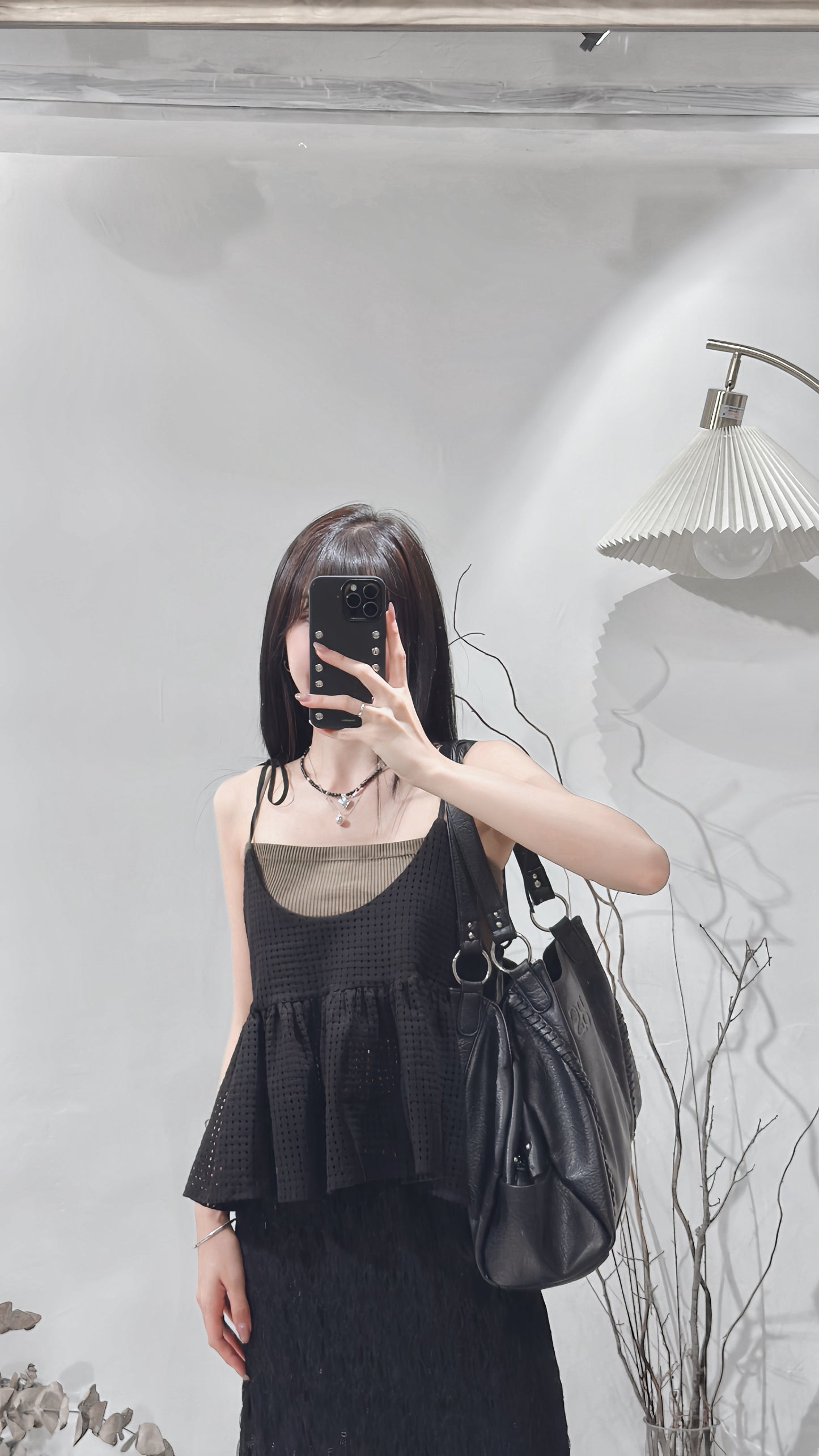 ［   ✮𓂂⋆預訂！超高質！ ] Mesh cami / black