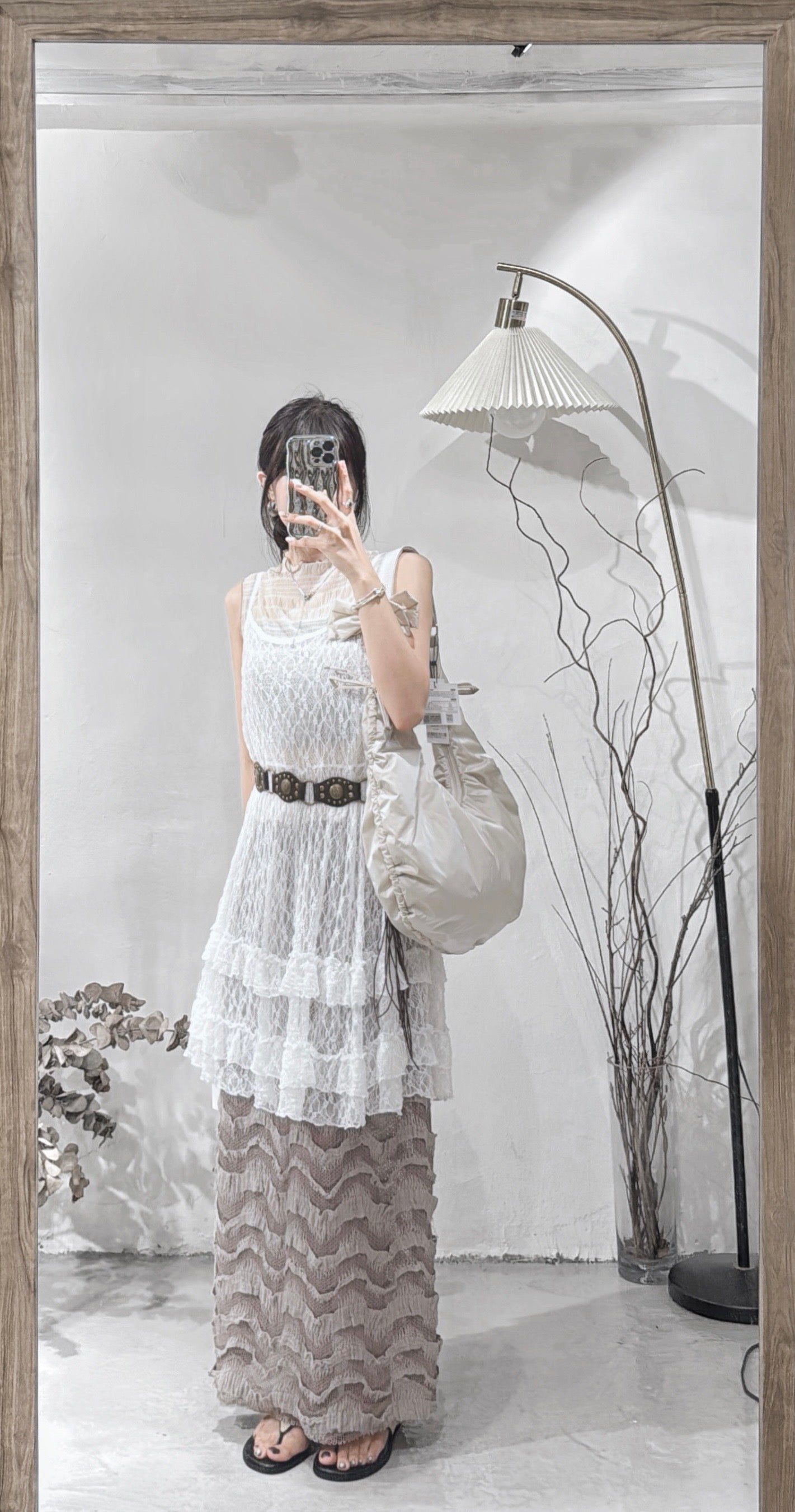 [ 預訂 ⋆ 𐙚 ̊. ] feather wave skirt / 3 colors