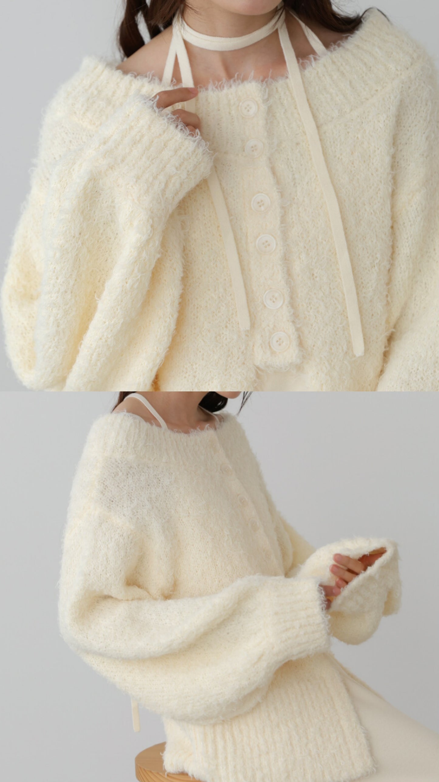 [ 現貨 ⋆⁺₊❅ ] [ 完售即止！] 2-ways knit set / 3 colors