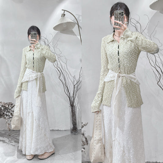 [ 現貨/預訂 ˚⟡˖ ࣪] [spring essentials! ݁ ˖Ი𐑼⋆] crocheted collared knit / 3 colors