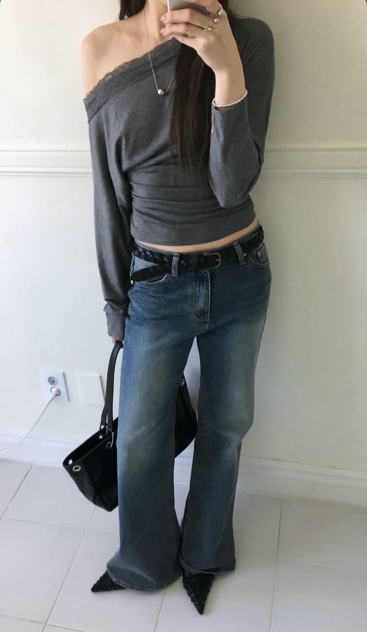 [ 預訂🪽⋆ ] lace off shoulder top / 3 colors