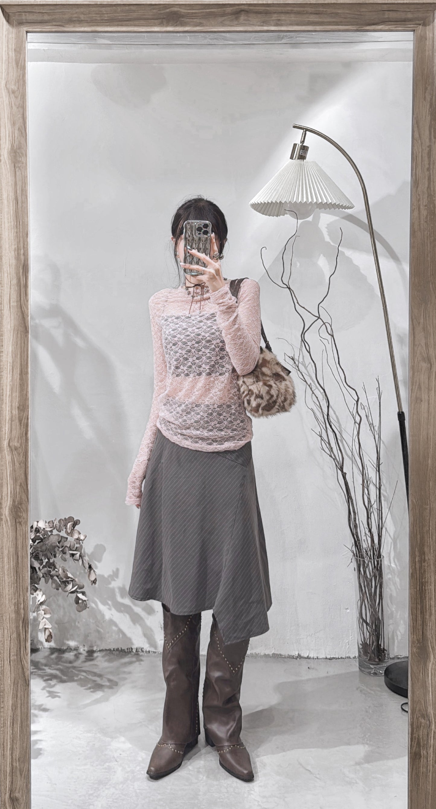 [ 預訂 𐙚⋆˚ ] [ 打底必入！]  Lace round neck top / pink