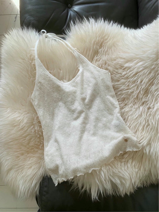 [ ⋆𐙚 ̊. 預訂 ] [ 店主自留款！] halter lace cami / 3 colors