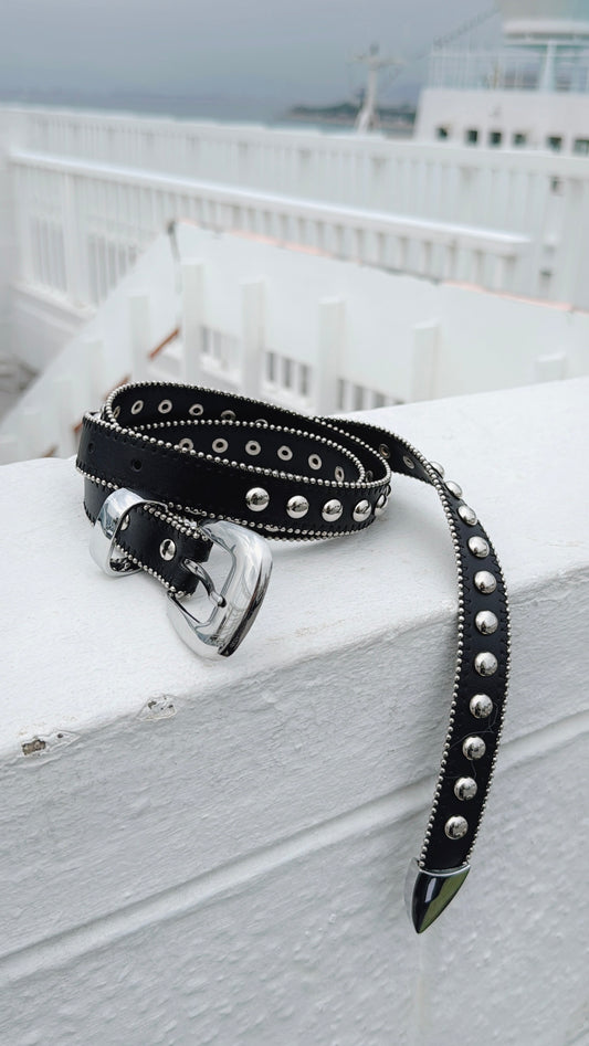 [ 預訂  📷 ༘ ⋆｡ ˚ ] rivet luan belt / 2 colors