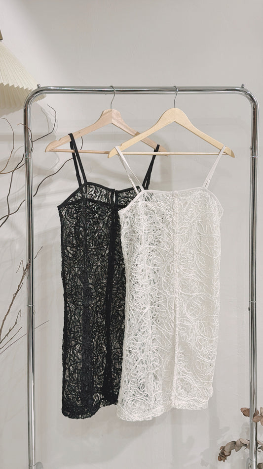 [ ⋆𐙚 ̊. 現貨 ] Lace cami ops / 2 colors