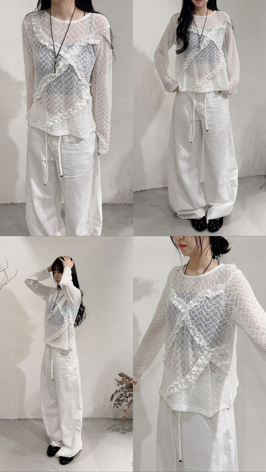 [ 現貨 / 預訂 ₊˚⊹♡ ] wanda top / 2 colors