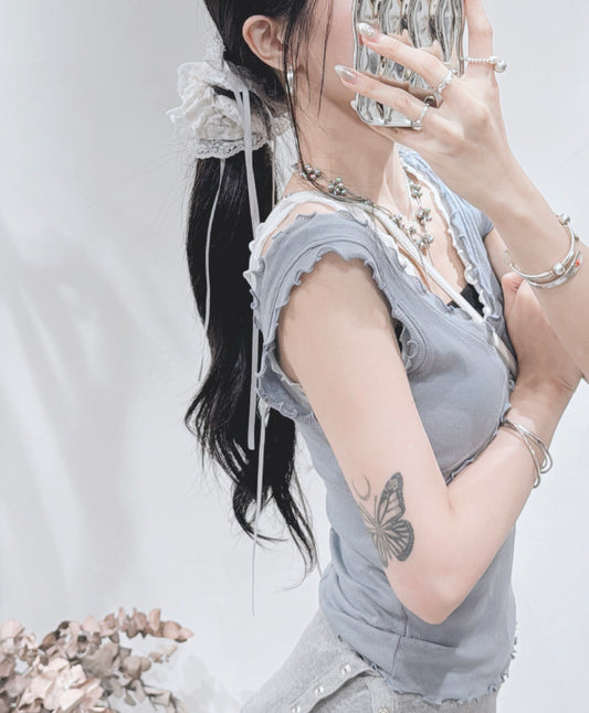 [ 現貨 🪽⋆ ՙִՙ ] [ DDD MADE ] double lace scrunchies