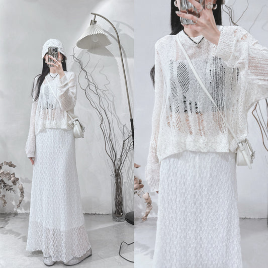 [ 限量現貨⋆✴︎˚｡⋆！] damaged cropped top / 2 colors