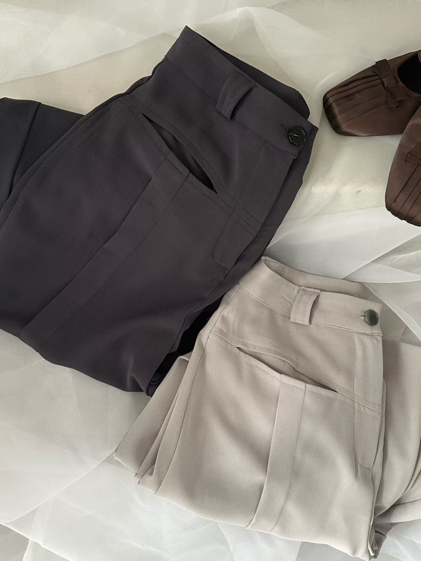 tapered slacks / 2 colors