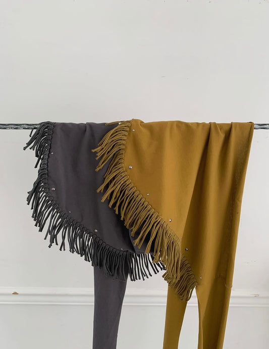 [ 預訂🪽⋆ ] fringed wrap scarf / 2 colors