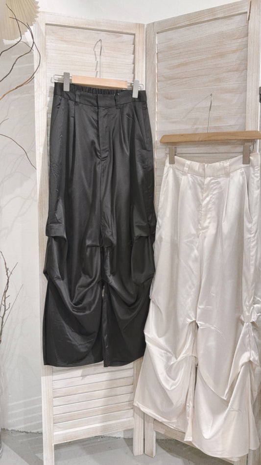 [ 預訂˚⊹♡ ] [ 小個子友好！] glossy dart pants / 3 colors