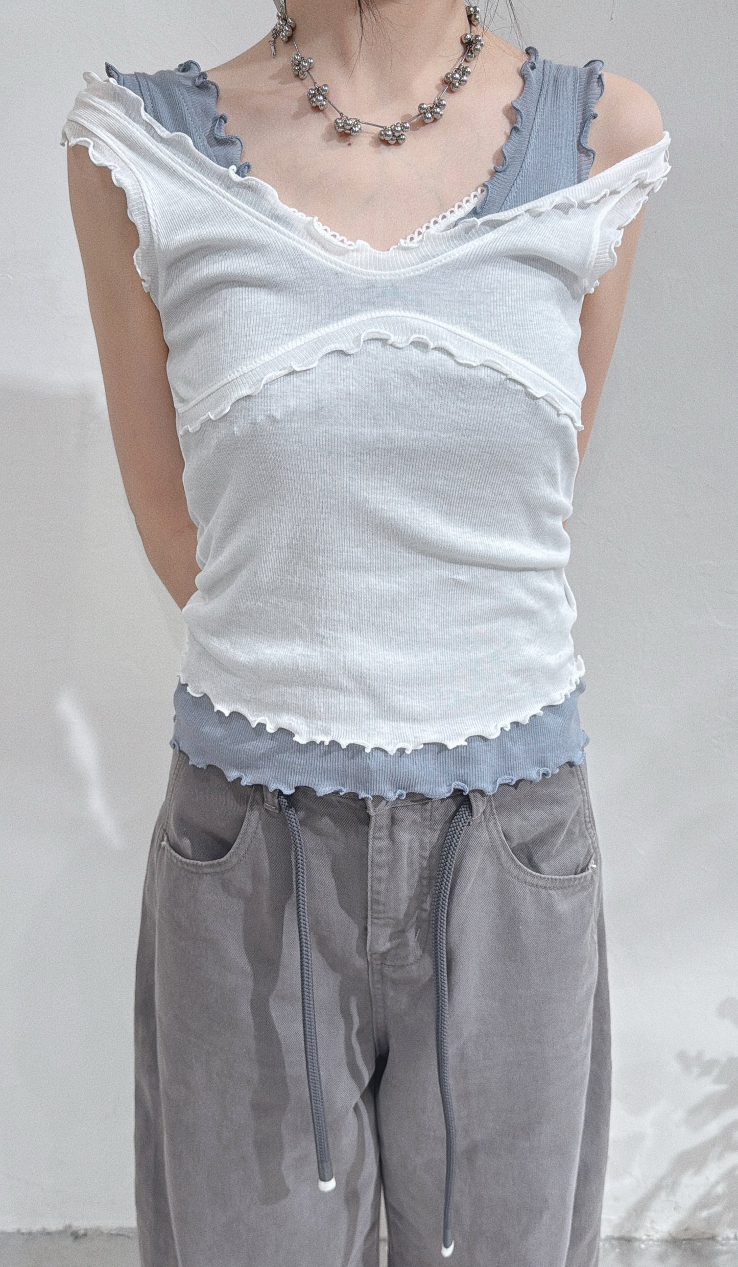 [ 預訂 🪽⋆ ՙִՙ ] [ 包色價！] ruffle cami • 4 colors