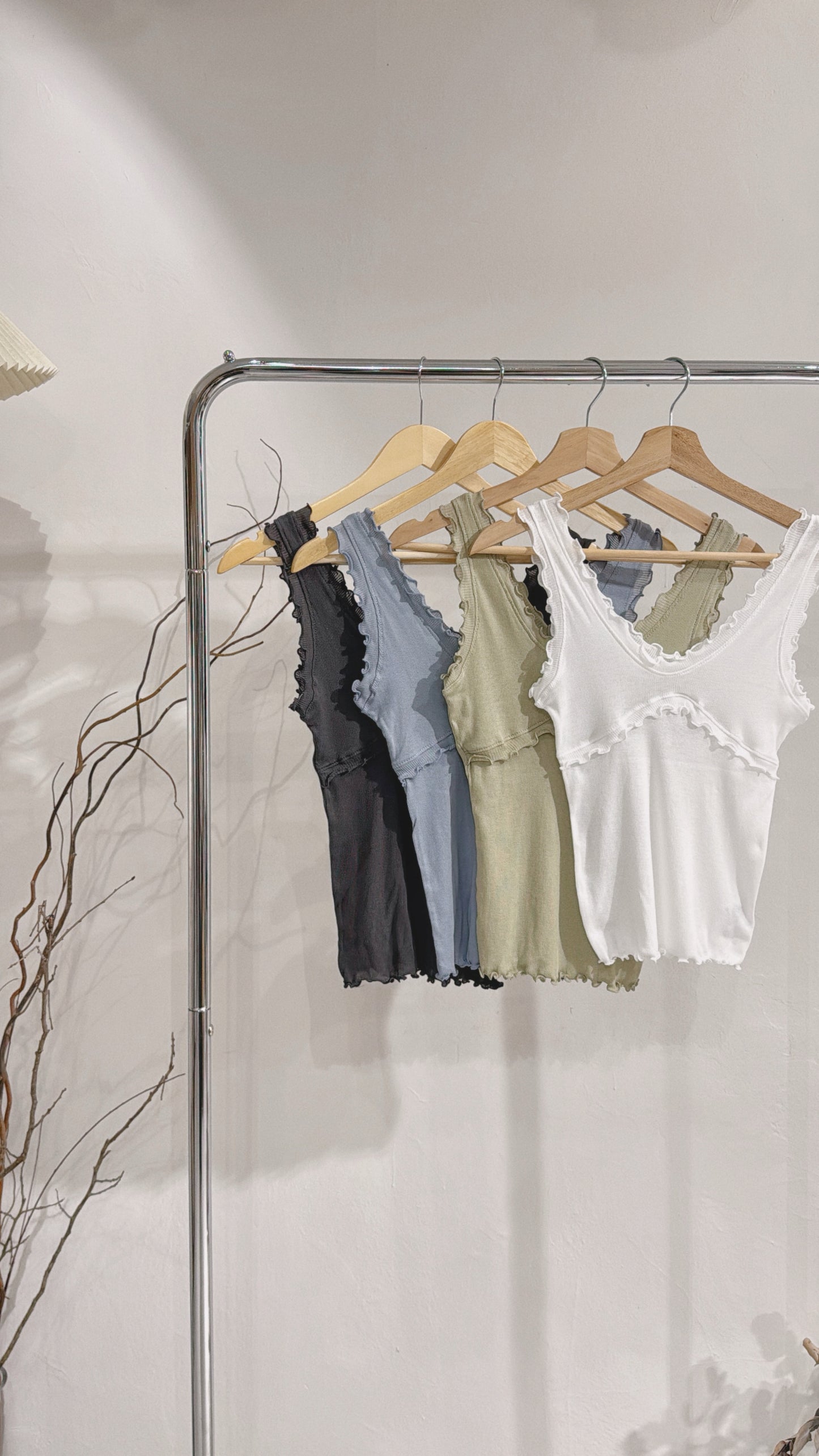 [ 預訂 🪽⋆ ՙִՙ ] ruffle cami • 4 colors