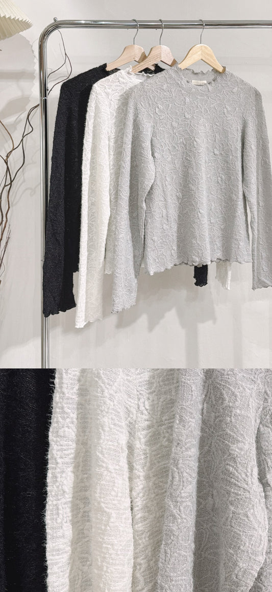 [ 現貨/預訂⋆⁺₊❅ ] [ 超軟糯！] feather round neck top / 3 colors