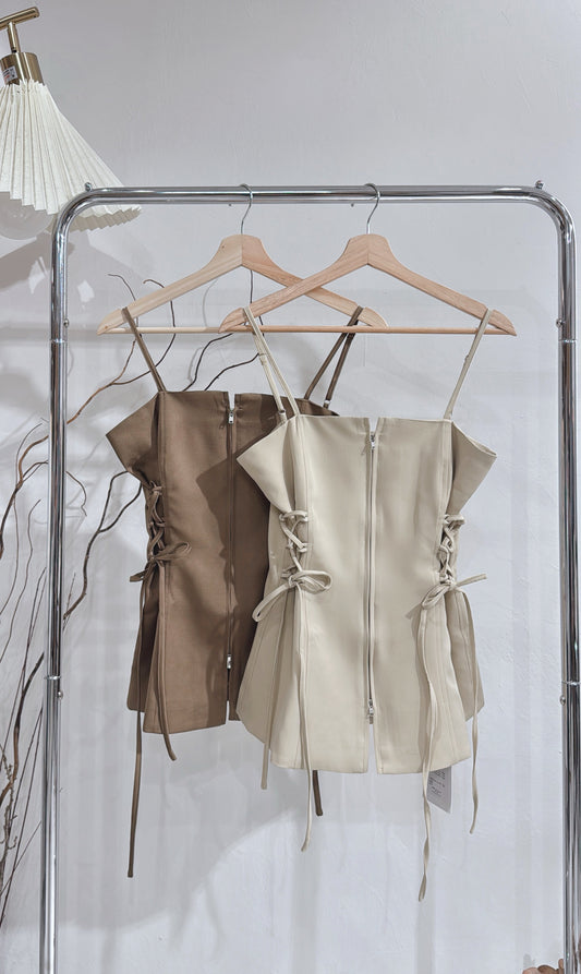 [ 預訂𐙚˙⋆.] [ 高質＋超修腰！] Lace up bustier