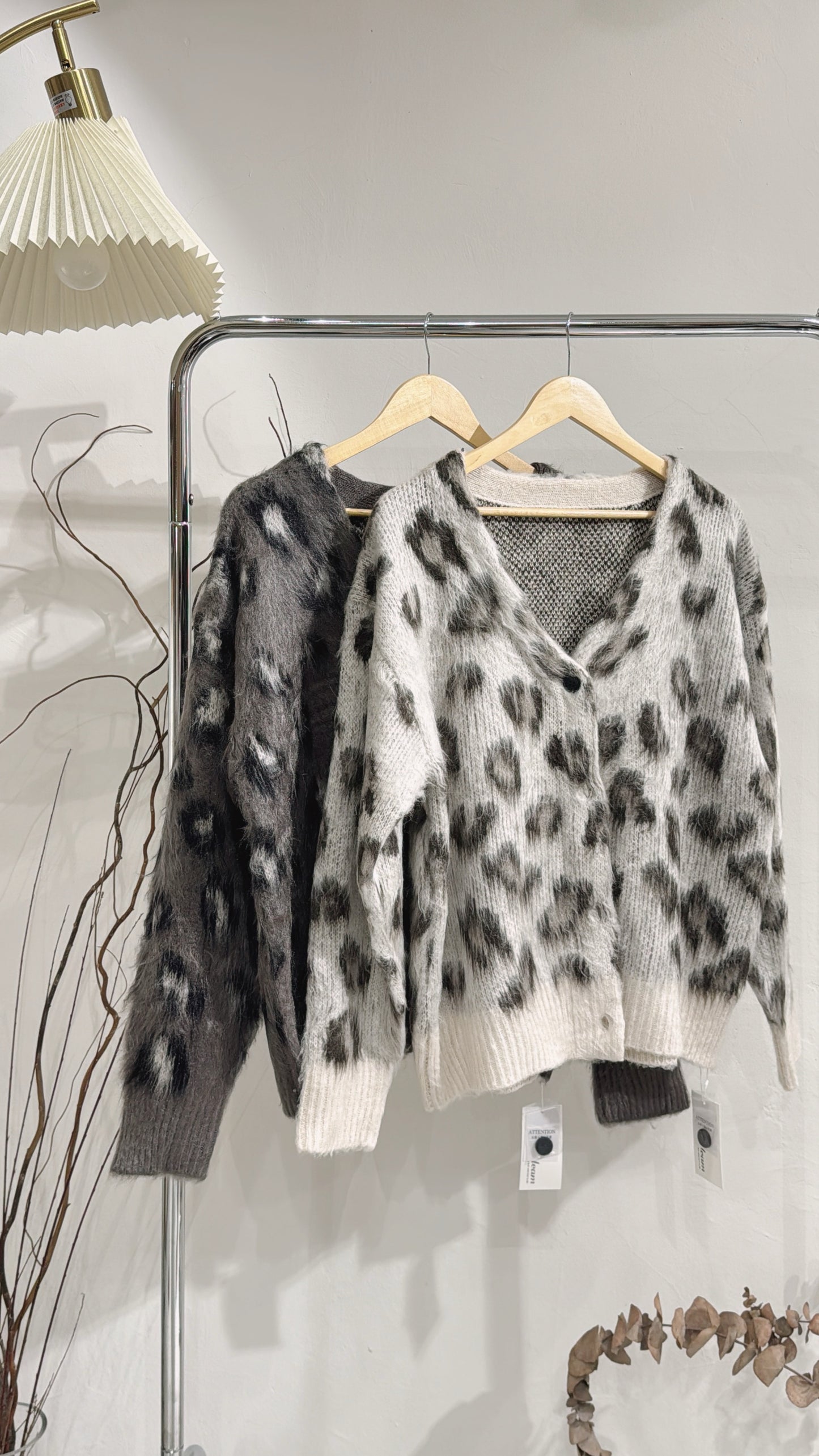 [ 現貨 / 預訂 ⋆𐙚 ̊ ] leopard cardigan / ivory