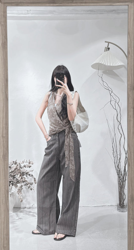 [ 預訂🪽⋆ ] [ 店主 picks! ] Jacquard Side-Tie Vest / 2 colors