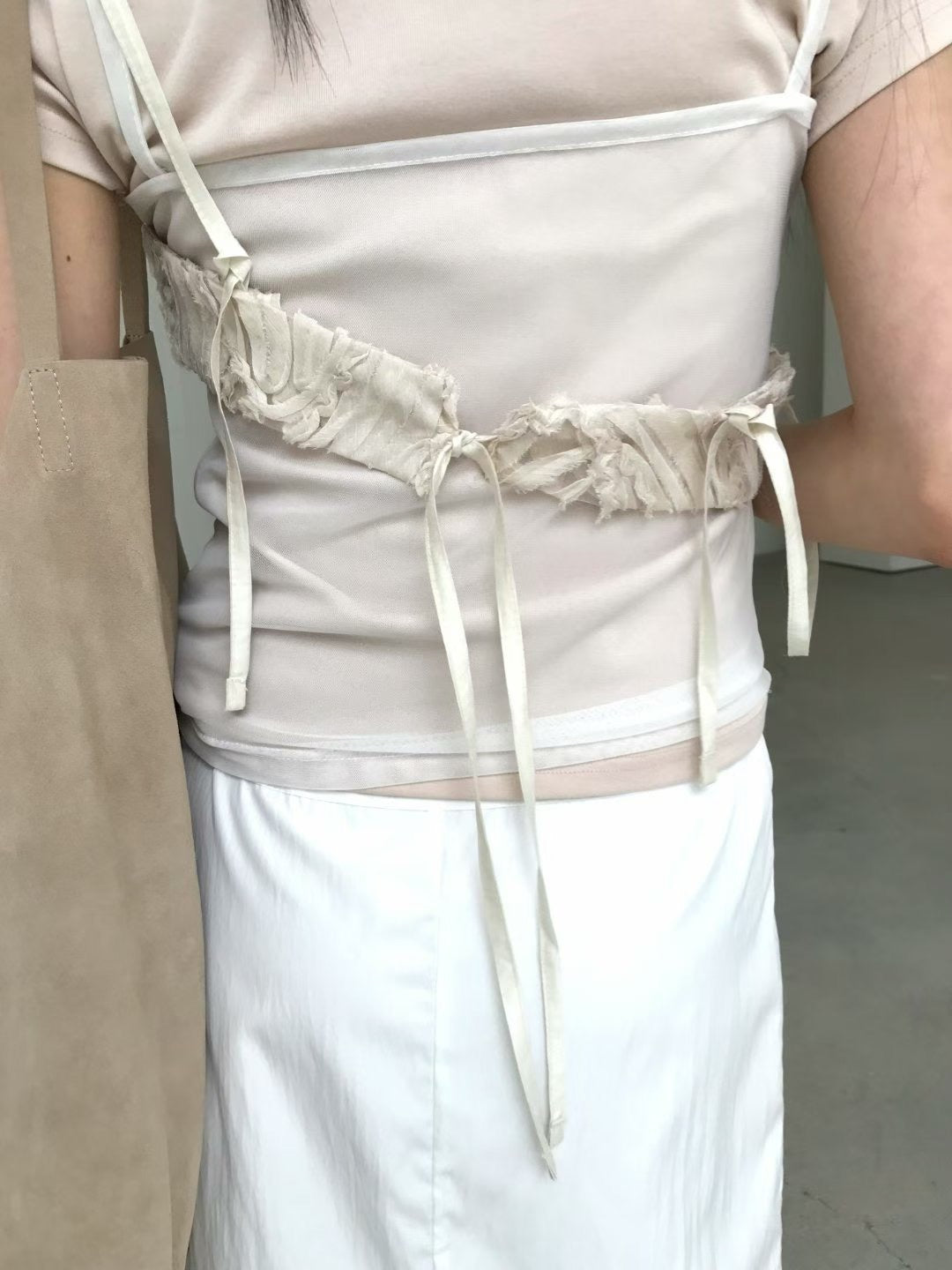 [ 預訂  ₊˚⊹♡ ] textured bustier / 2 colors