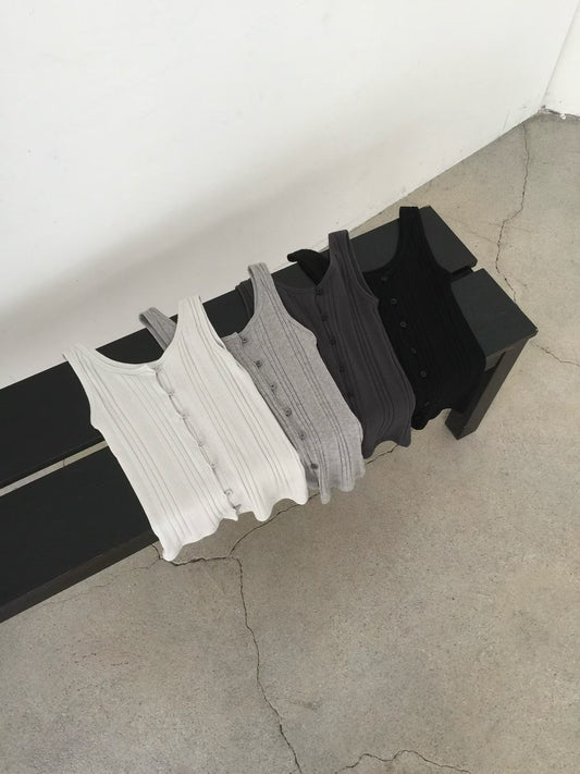 [ dudeinKR 限時連線價！🇰🇷⋆. ] front button vest / 4 colors