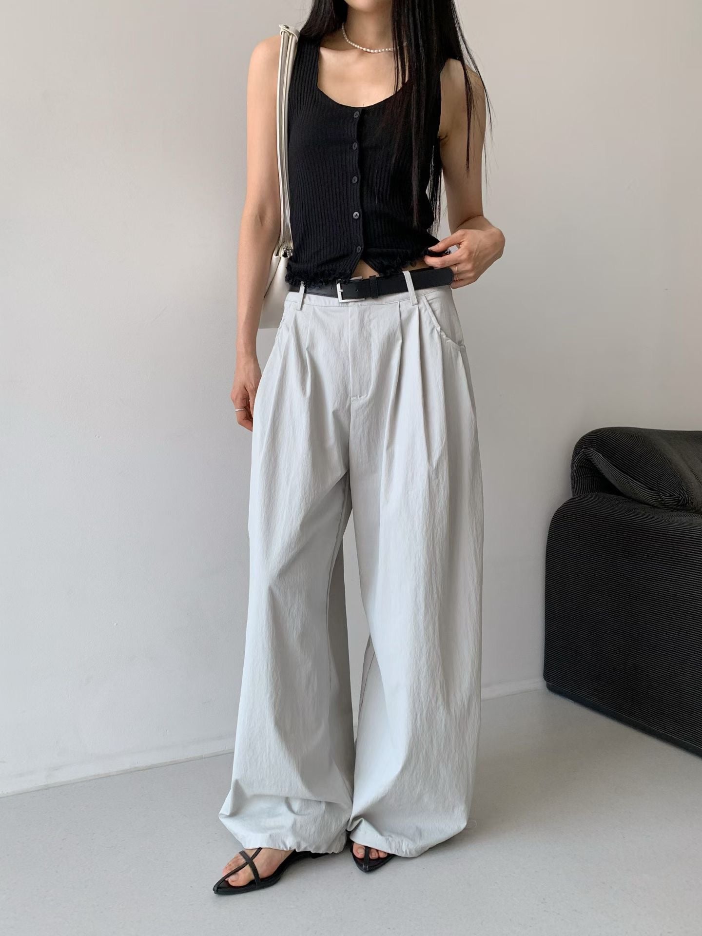 [ 預訂🪽⋆ ] [ 日常款！] Breeze Drawstring Wide Pants • 4 colors