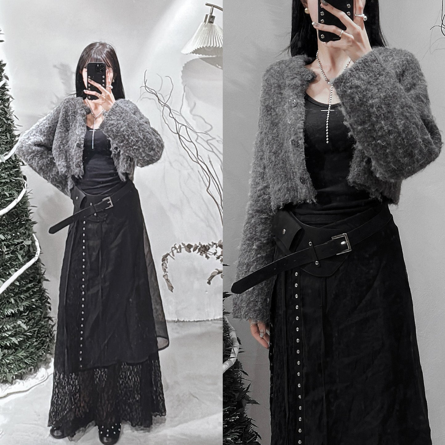 【包色の選！✨】Loose Fit Muffler/ Charcoal