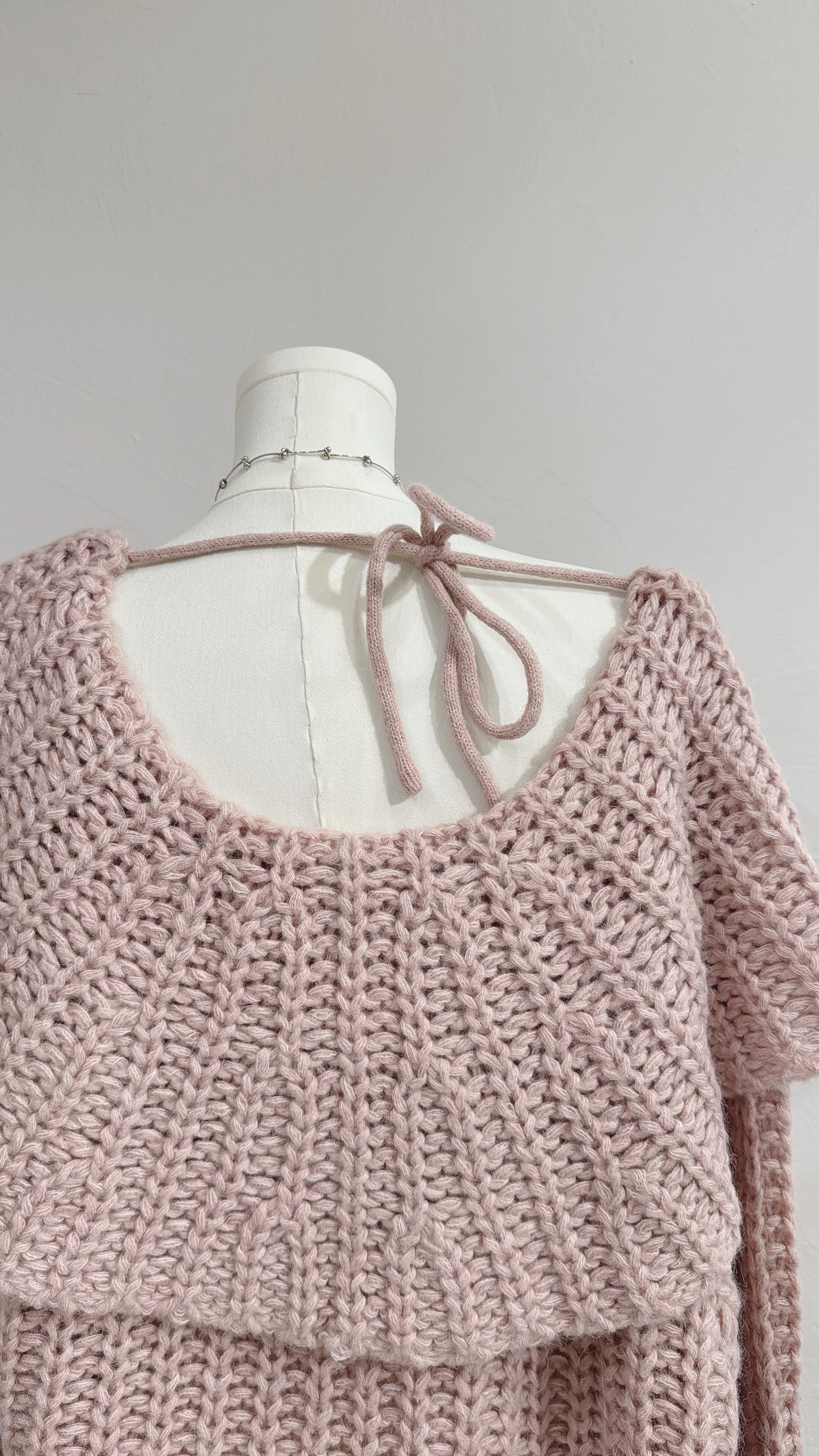 [ spring is coming 💮 ] Alpaca off shoulder knit / pink
