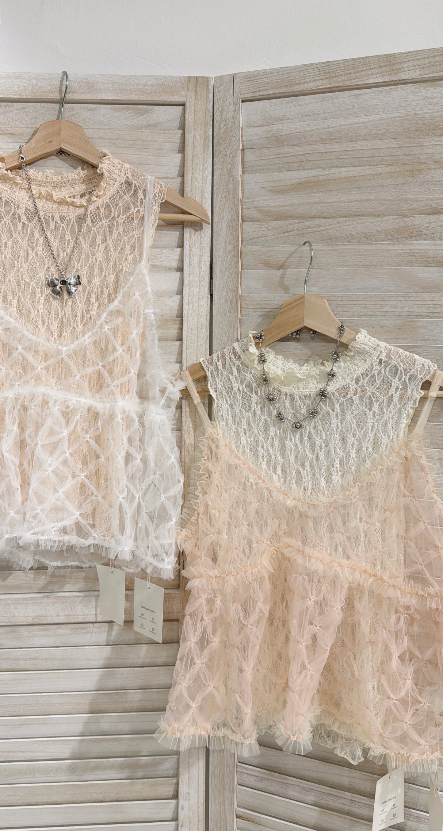 [ .𖥔 布料超美！] diamond mesh cami / pink